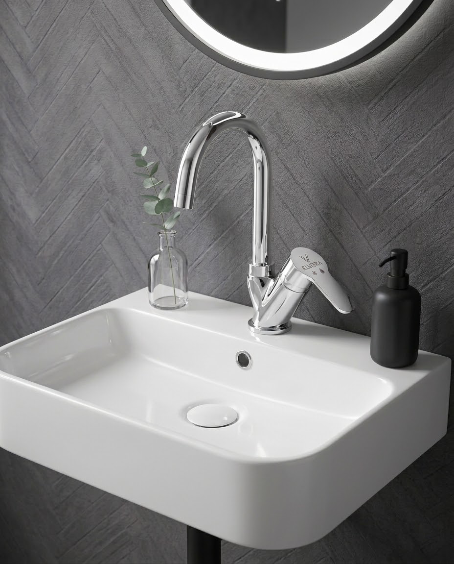 ELVORA LÜX KUĞU BANYO LAVABO BATARYASI