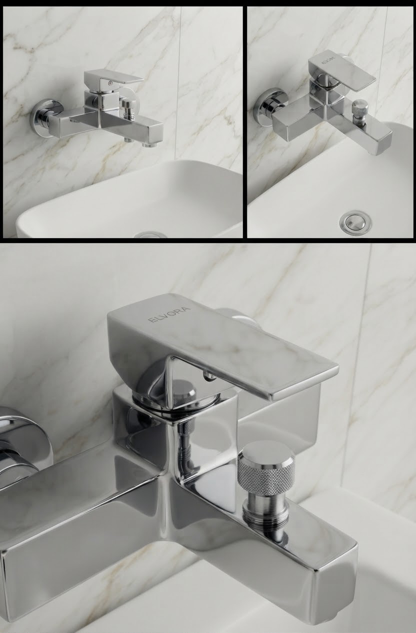 ELVORA PREMIUM KALİTEDE KARE BANYO BATARYASI